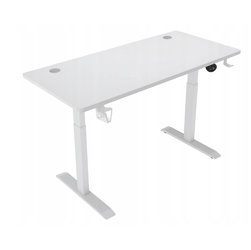 Elektrický výškovo nastaviteľný stôl 72 - 117 cm - biely