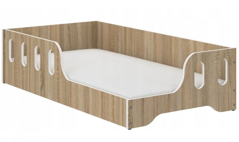 Detská posteľ Montessori 140 x 70 cm v dekore dub sonoma