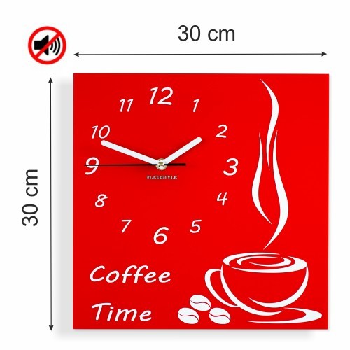 Ceas de perete Coffee Time - Culoare: Violet