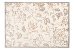 Krémový terasový koberec s květinovým vzorem