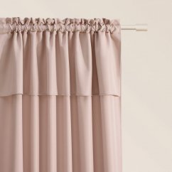 Perdea roz pudră MIA pentru panglică 140 x 280 cm