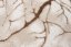 Einfacher moderner Teppich beige mit braunem Motiv