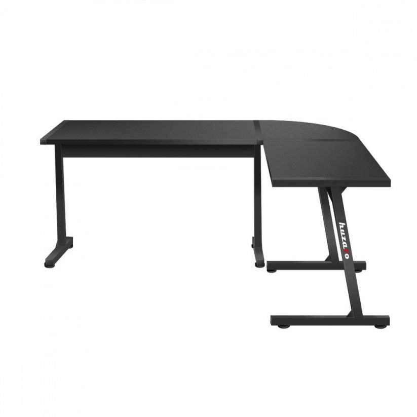 Prostorna kotna miza HERO 6.0 v črni barvi
