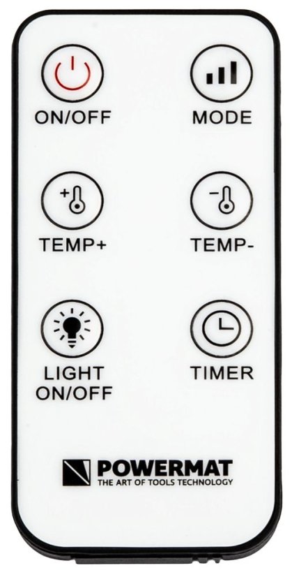 Thermofan - 2000 W-os hordozható fűtőtest LCD kijelzővel és távirányítóval