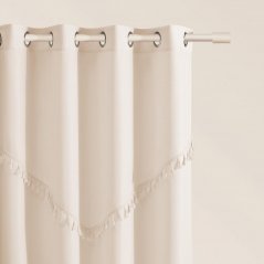 Svetlo krem zavesa CHLOE z visečim grommetom 140x250 cm
