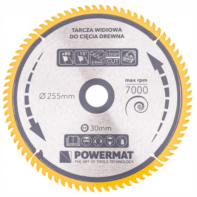 Pânza de ferăstrău 255x30 80z TDD-255x30x80Z