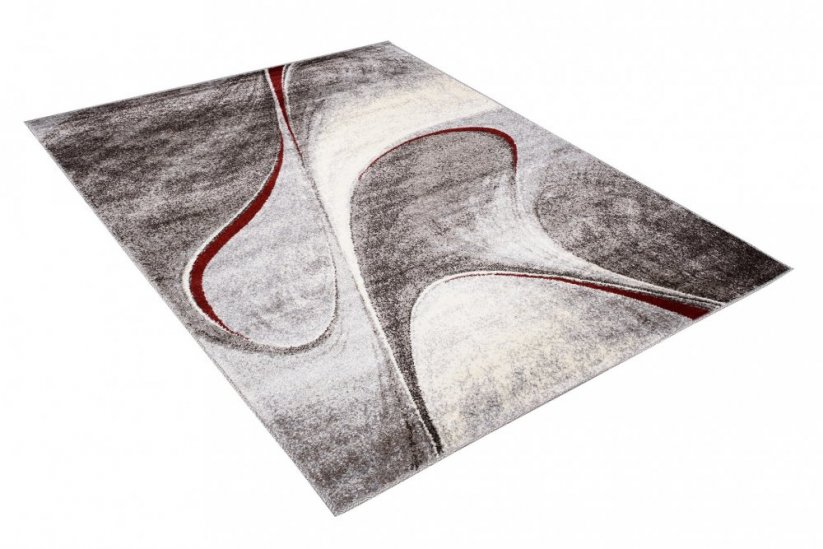 PETRA Modern dizájnos barna szőnyeg absztrakt mintával
