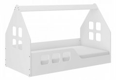 Dječji krevet Montessori kućica 160 x 80 cm bijeli lijevo
