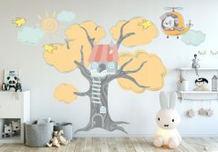 Удивителен детски стикер за стена Къщичка върху дърво 100 x 200 см