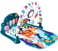 Gyermek játéktakaró - kék oktató szőnyeg játékokkal, fénnyel és dallamokkal