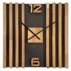 Wanduhr mit Holzlatten 60cm