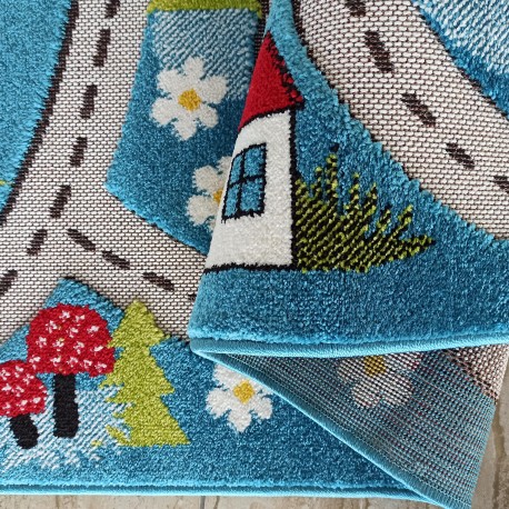 Sensory Kinderteppich blau