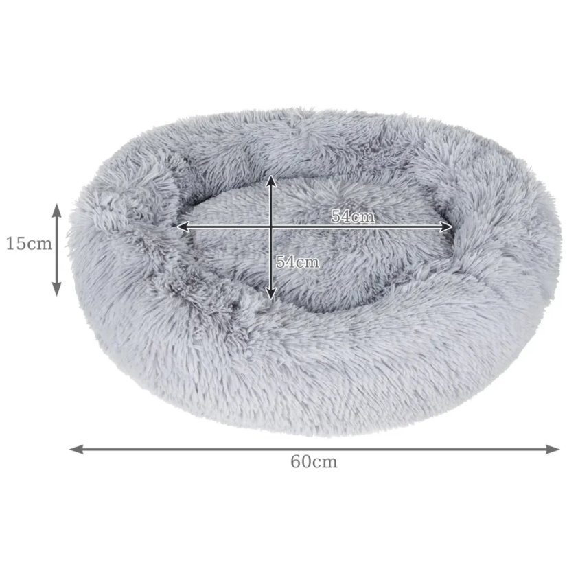 Měkký, nadýchaný pelíšek pro psa nebo kočku, velikost M – 60 cm