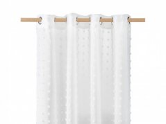 Weißer Vorhang mit Ösen 140 x 250 cm