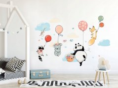 Autocolant de perete pentru copii cu motiv vesel de animale zburătoare