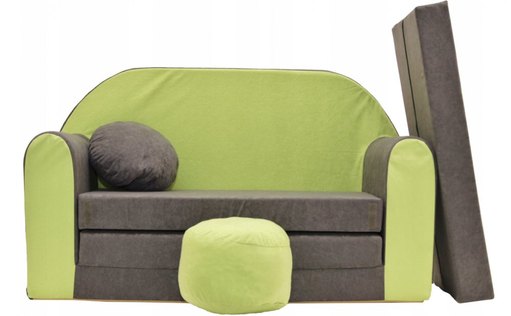 Gyermek kanapéágy zöld 98 x 170 cm