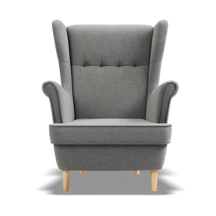 Fotoliu de design în gri deschis în stil scandinav