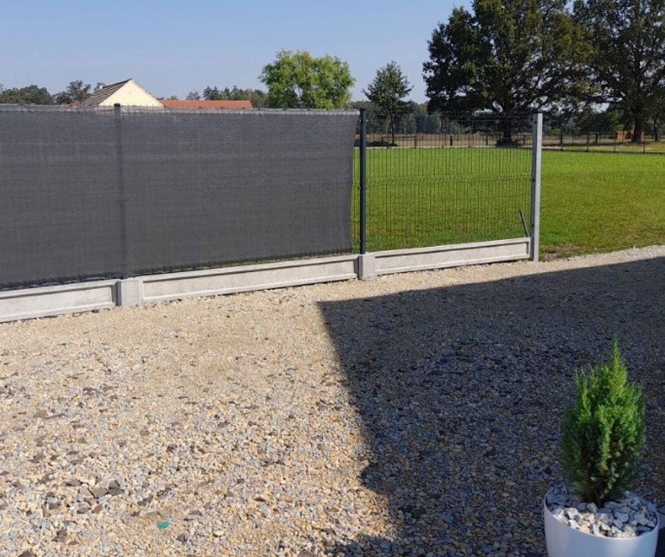 Plasă de umbrire pentru gard - 62 % umbrire - gri 1,5m x 25m