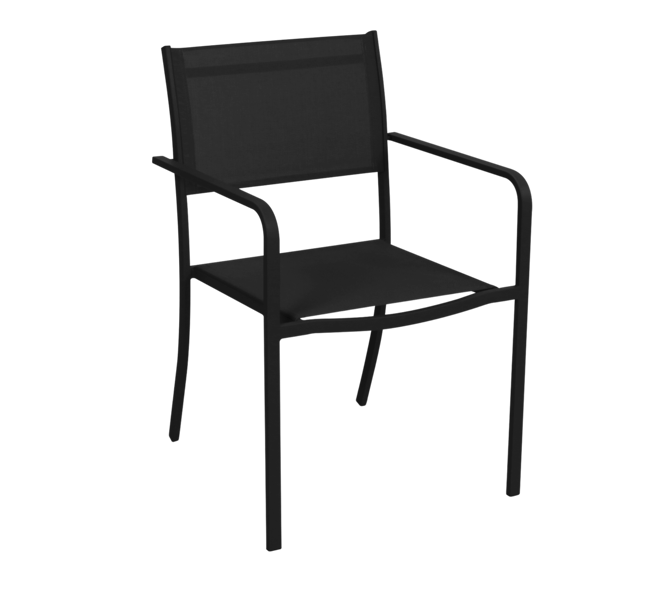 Scaun elegant de grădină din metal - negru