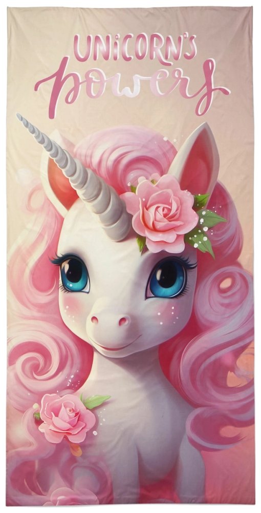 Prosop de plajă pentru copii cu unicorn 100% bumbac Lățime: 70 cm | Lungime: 140 cm