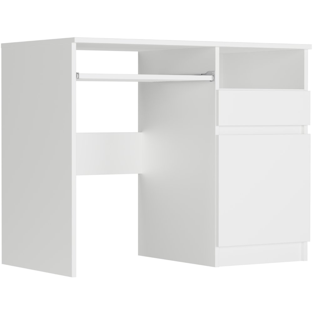 Birou de scris modern cu dulap 90x50 cm - diverse variante de culori Alb