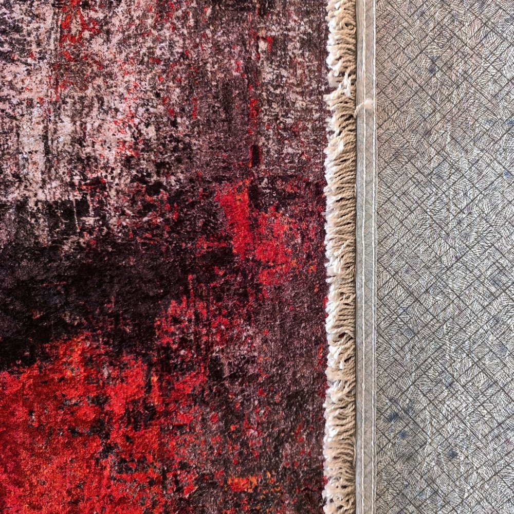 Modernýkoberecdoobývačkyčerveno-čierny-UrbanArtŠírka:60cm|Dĺžka:100cm70851_127046