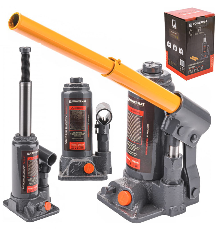 Hydraulický zdvihák na auto 3 t – PM-PHS-3T, 158–298 mm