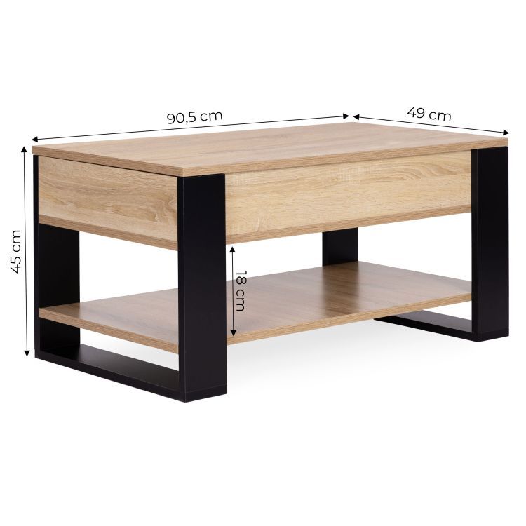 Rozkladacíkonferenčnýstolíksvýklopnoudoskou90cm 71114 prírodná