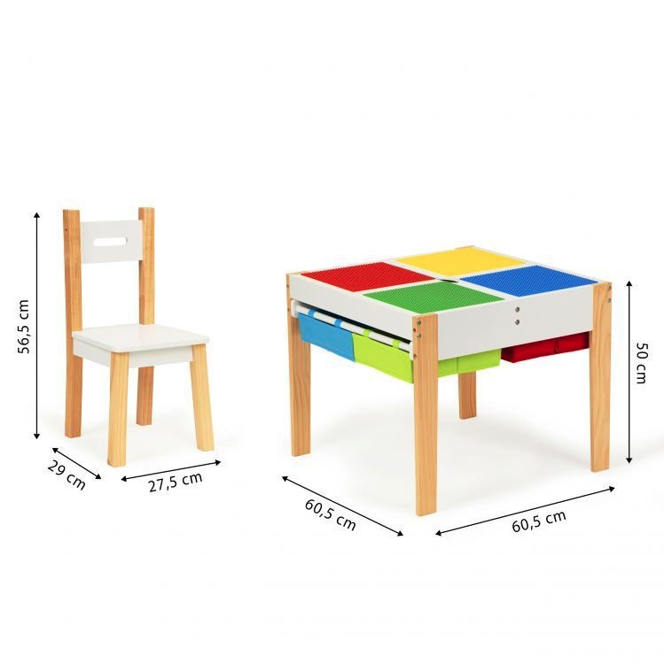 Set masă și scaune pentru copii colorat