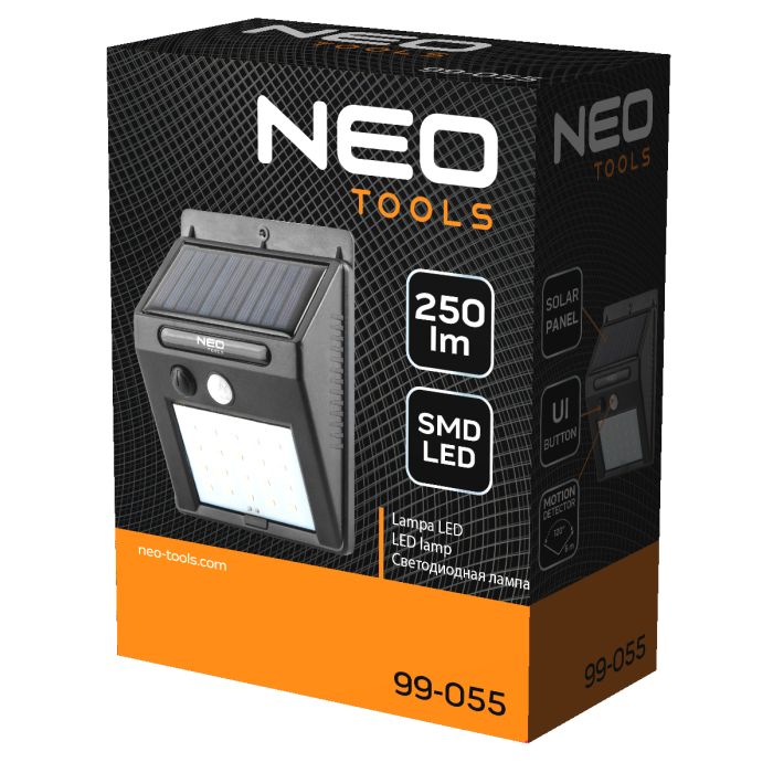 Solárnenástennésvietidlo20SMDLED250lm99-055NEO