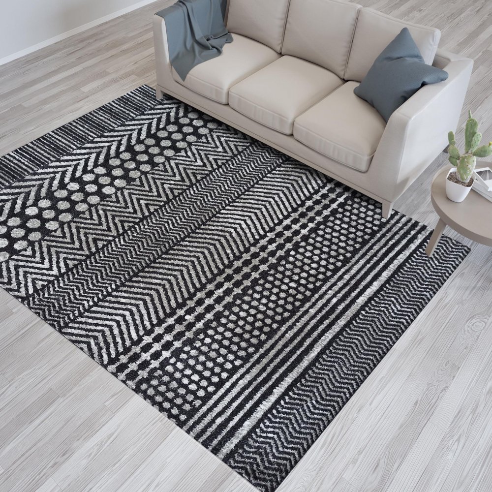 Designový koberec v šedé barvě s jemnými vzory Šírka: 60 cm | Dĺžka: 100 cm