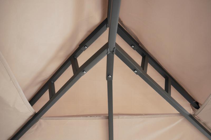 Pavilion de grădină stabil 3 x 4 m Gri