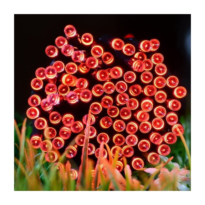 Vianočnéosvetlenievnútornéivonkajšie,rôznedĺžky-červené100LED/8m