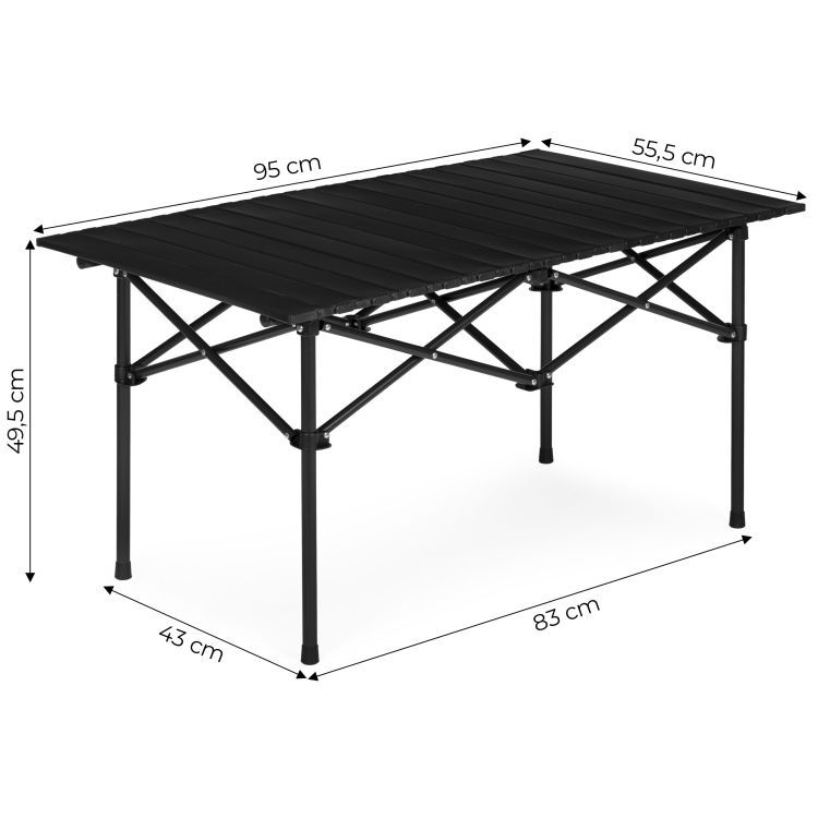 Skladacíturistický,kempingovýstolík-čiernystolíknapiknikŠírka:55cm|Dĺžka:95cm