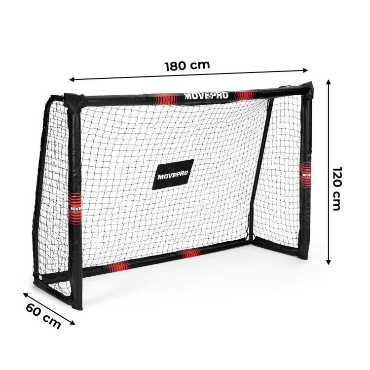 ECOTOYS Futbalová bránka MOVEPRO pre deti aj dospelých 240x160x85  MULJSP_DS8019 čierna 215 x 76 x 153 cm
