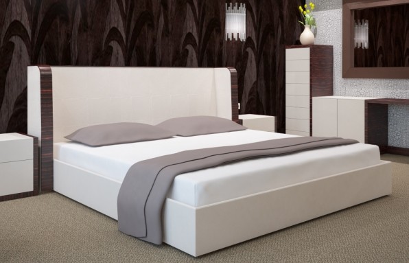 Bílé bavlněné prostěradla na postele Šířka: 200 cm | Délka: 220 cm
