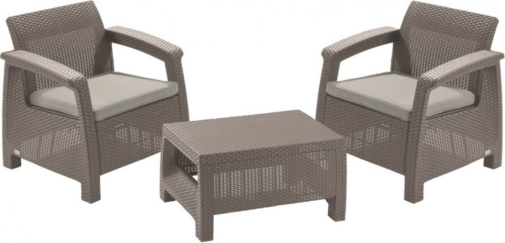 ZostavazáhradnéhonábytkuCORFUIIBOXhnedá