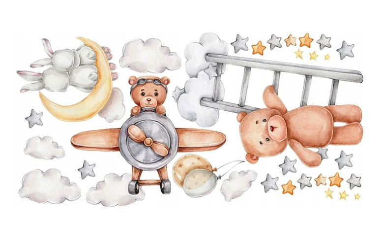 Autocolant de perete pentru copii de înaltă calitate cu o poveste misterioasă pentru copii 80 x 160 cm