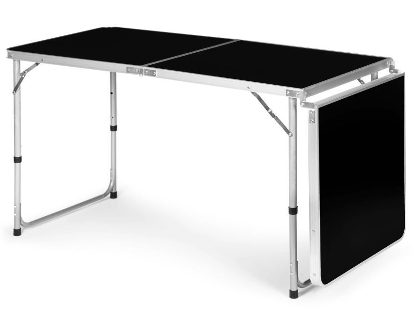 Skladacícateringovýstôl180x60cmčierny3-časťový