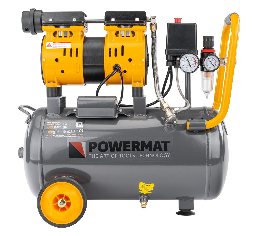 Bezolejový kompresor PM-KBO-24T – 24 l, 8 bar