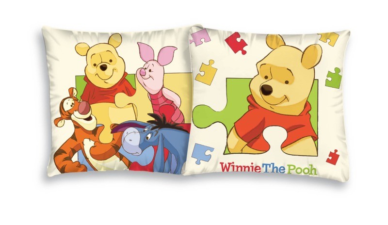 Domtextilu Obliečka na vankúš s motívom Macko Pú JD43 40 x 40 cm 40058