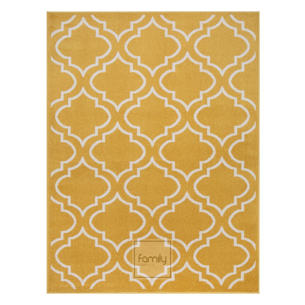 Egyedi sárga szőnyeg skandináv stílusban Szélesség: 120 cm | Hossz: 160 cm