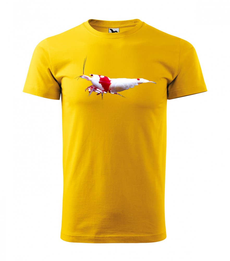 Pánské tričko s potiskem krevety caridina Žlutá XXL