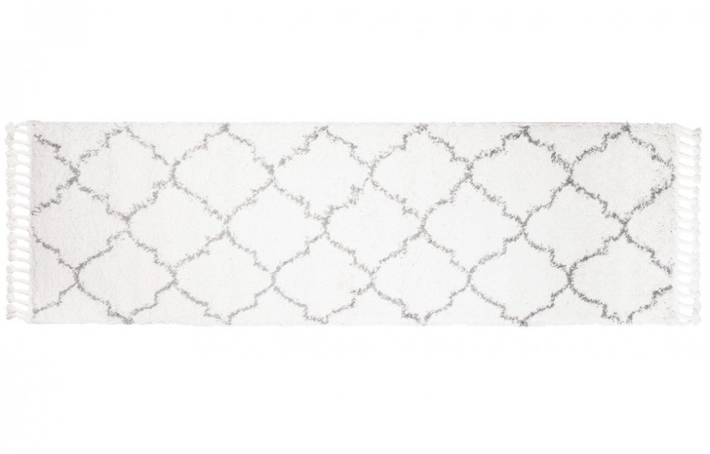 Bandă de rulare cu model alb stufos Latime: 100 cm | Lungime: 250 cm