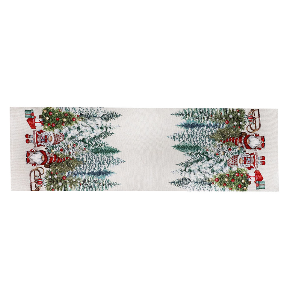 Traversă cu motiv de Crăciun 45x140 cm