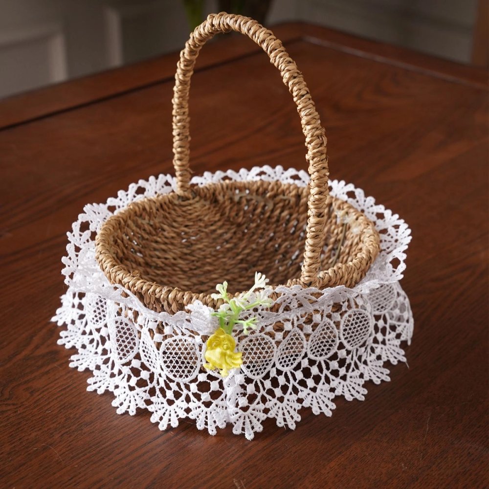 DekoračnáčipkanaveľkonočnýkošíkPriemer:30cm