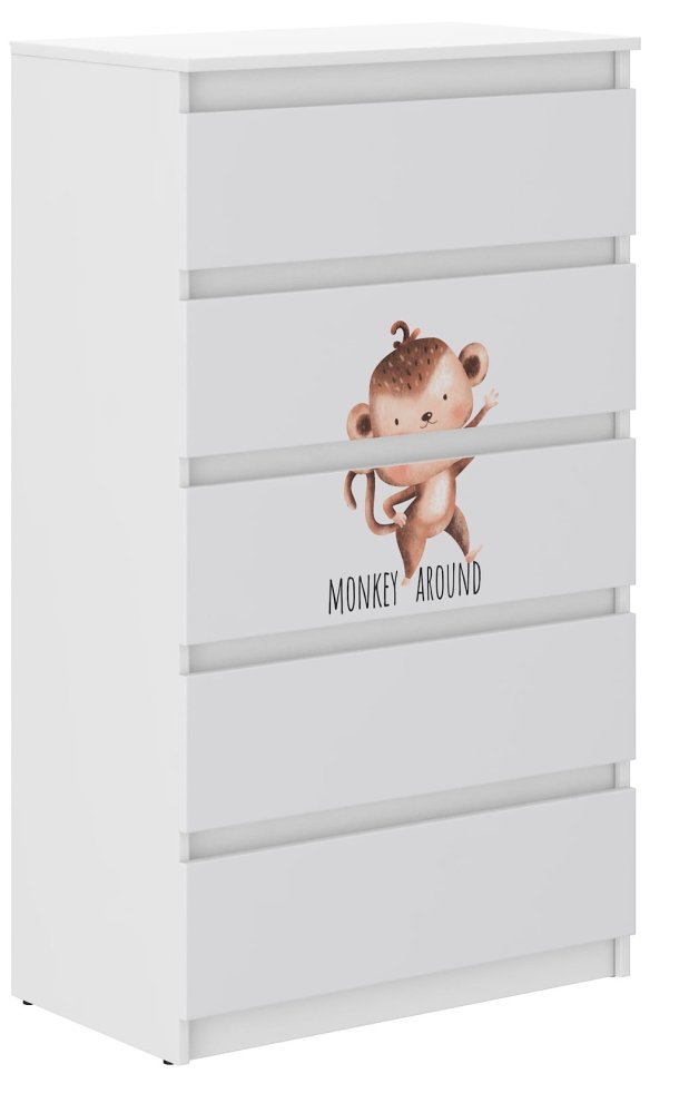 Comodă de înaltă calitate pentru copii cu maimuță 121x40x70 cm