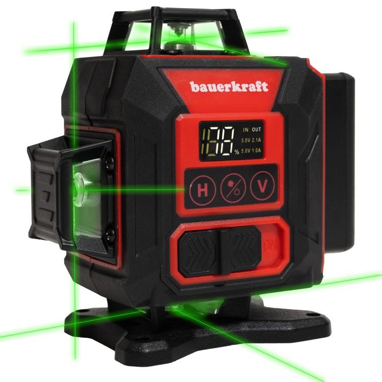 Nivel laser 4D cu rază verde și 16 linii