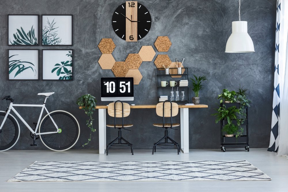 Domtextilu Exkluzívne nástenné hodiny v čiernej farbe 32548