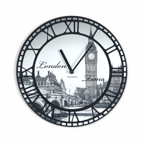 Ceas de perete vintage cu motiv londonez